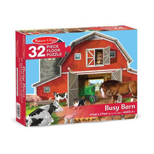 Load image into Gallery viewer, Busy Barn Shaped Floor Puzzle (32pc)