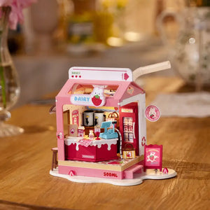 DIY Miniature House Strawberry Milk Box