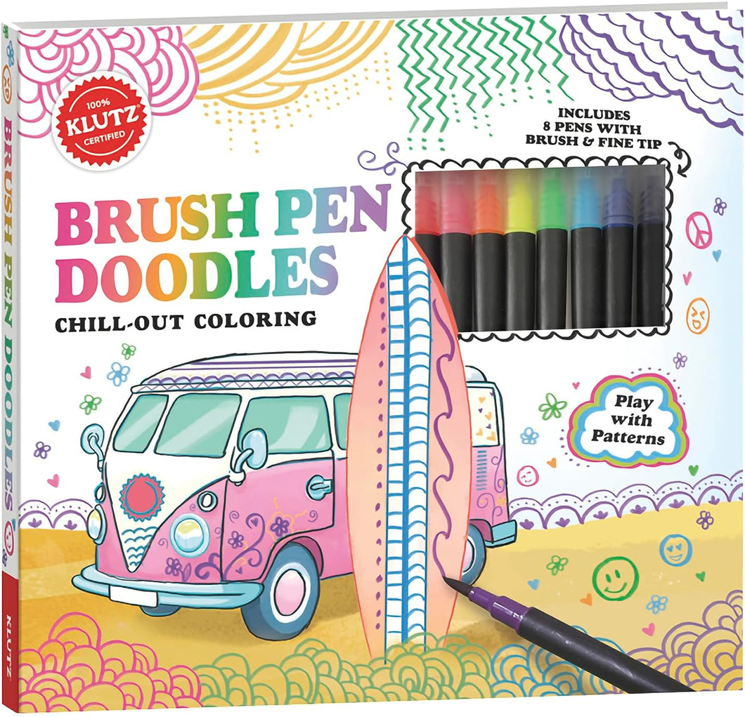 Brush Pen Doodles Chill Out Coloring Activity Book