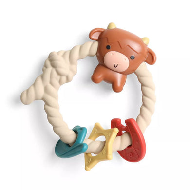 Highland Cow Silicone Teether Rattle