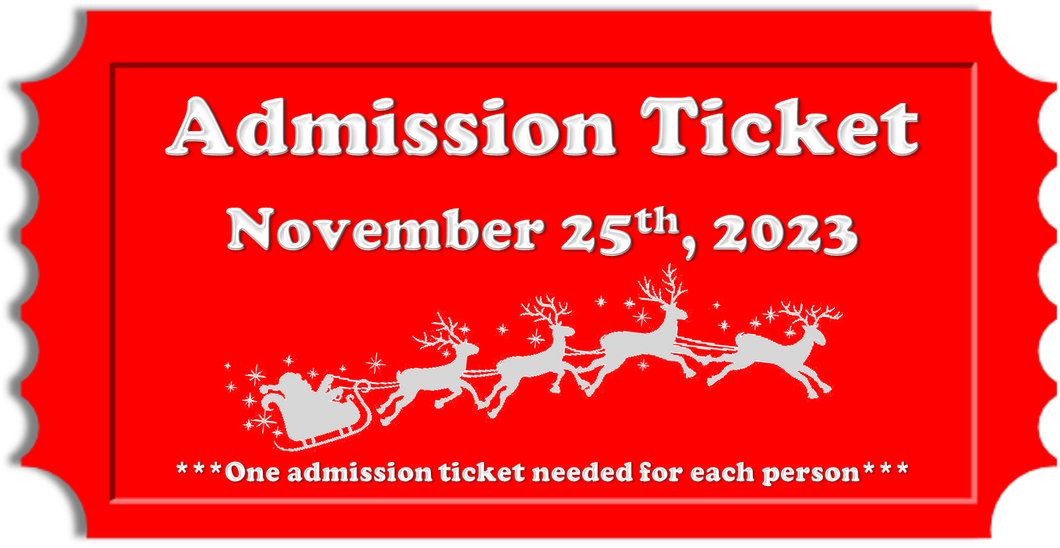 Reindeer Event Ticket November 25th, 2023 (***SANTA CLAUS, INDIANA ONLY***)