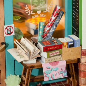 DIY Miniature House Kit: Free Time Bookshop