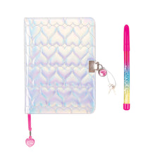 Load image into Gallery viewer, Quilted Locking Journal with Glitter Pen