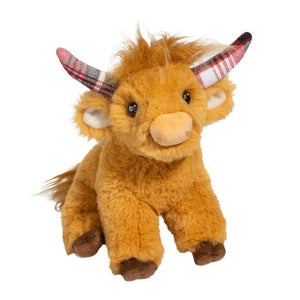 Scottie Highland Cow Mini Soft w/plaid Antlers