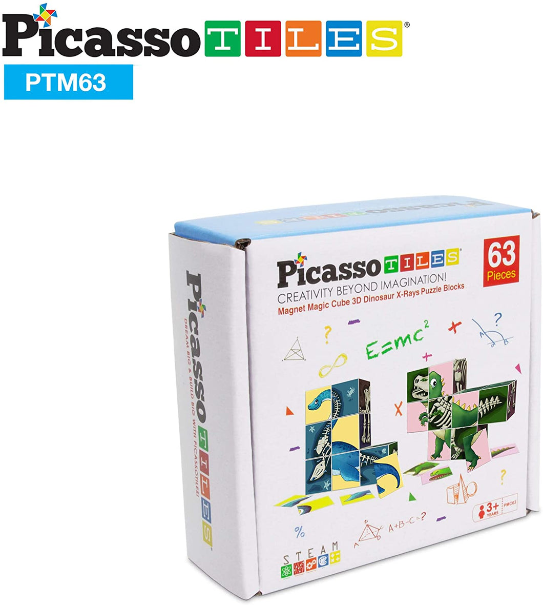 63 pc Dinosaur Magnetic Cube Sensory Kit