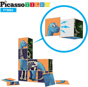 63 pc Dinosaur Magnetic Cube Sensory Kit