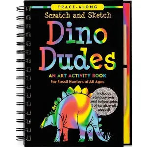 Scratch and Sketch Dino Dudes Art Activity Book