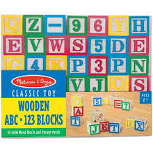 Load image into Gallery viewer, Wooden ABC/123 Blocks